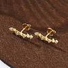 925 Sterling Silver Clear Cubic Zirconia Stud Earrings EJEW-Q032-01G-G-2