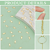 BENECREAT 300Pcs Brass Chain Tabs FIND-BC0013-88-4