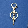 304 Stainless Steel Initial Letter Key Charm Keychains KEYC-YW00004-13-2