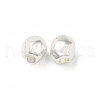 Oval Egg Alloy Faceted Beads FIND-G066-01S-1