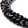 Handmade Evil Eye Lampwork Round Bead Strands LAMP-L055-4mm-08-2