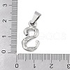 Non-Tarnish 304 Stainless Steel Pendants STAS-F235-01P-S-3