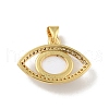 Brass Micro Pave Cubic Zirconia Pendants KK-B059-40G-3