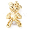 Real 18K Gold Plated Rack Plating Brass Micro Pave Cubic Zirconia Pendants KK-G466-09G-3