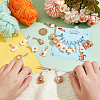 Flower/Ice Lolly/Bowknot Resin Pendant Locking Stitch Markers HJEW-AB00658-3