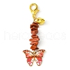 Alloy Enamel Butterfly Pendant Decoration HJEW-JM01555-05-1