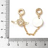Brass Micro Pave Clear Cubic Zirconia Cable Chain European Beads KK-G531-07B-G-3