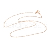 Brass Cable Chain Necklaces for Women Men NJEW-Z068-04RG-4