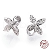 Rhodium Plated 925 Sterling Silver Micro Pave Cubic Zirconia Peg Bails STER-T004-43P-4