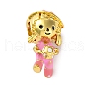 Brass Enamel European Beads KK-Z081-03-3