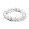 Natural Howlite Beaded Stretch Bracelets BJEW-D446-C-03-5