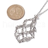 Crystal Stone Cage Pendant Necklaces NJEW-JN04755-04-3