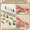   90Pcs 6 Colors Column Brass Screw Clasps FIND-PH0021-83-4
