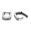 304 Stainless Steel Huggie Hoop Earrings STAS-H156-11B-P-3