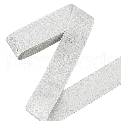 Polyester Jacquard Flower Ribbon SENE-WH0003-13A-1