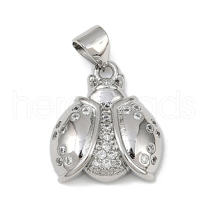 Brass Micro Pave Cubic Zirconia Pendants KK-A260-07C-P-1