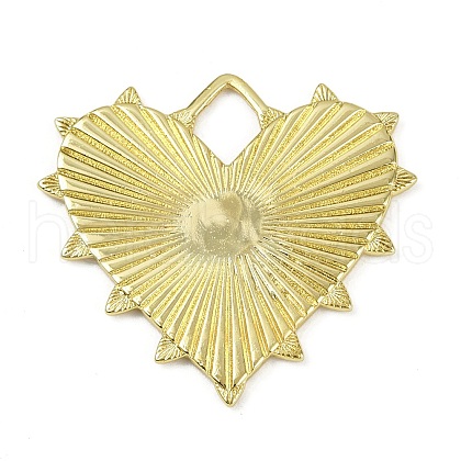 Textured Brass Pendants KK-M322-19G-1