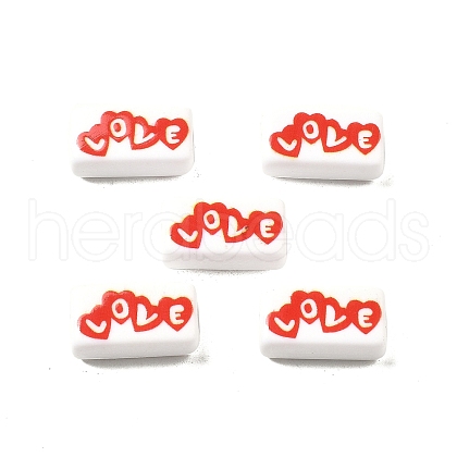 200Pcs Printed  Opaque Acrylic Beads OACR-R005-01C-1