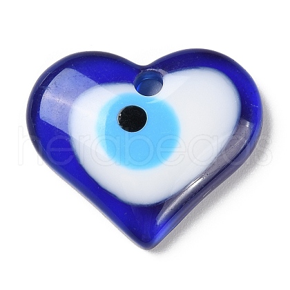 Blue Evil Eye Resin Pendants CRES-D012-01B-1