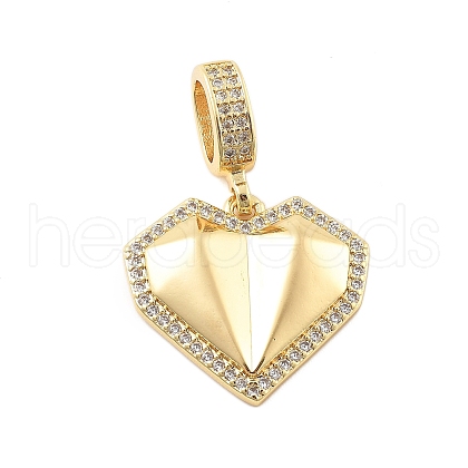Brass Micro Pave Cubic Zirconia Pendants KK-L209-086G-1