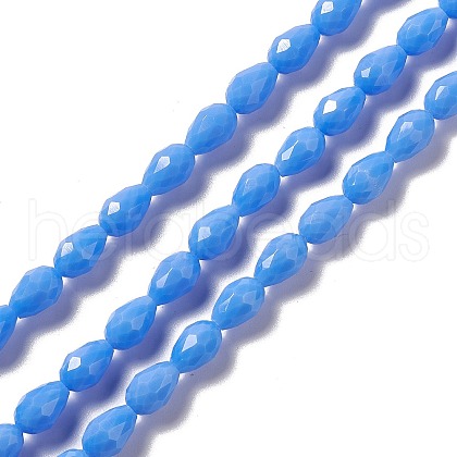 Faceted Glass Beads Strands GLAA-E037-01D-1
