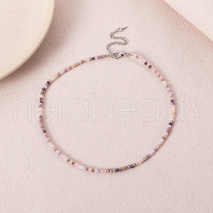 Bohemian Styles Faceted Round Glass Seed Beaded Necklaces for Women WGF25DA-05-1
