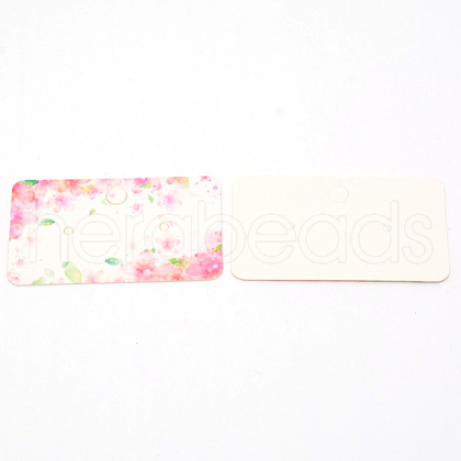 White Cardboard Earring Display Cards DIY-WH0209-29-1