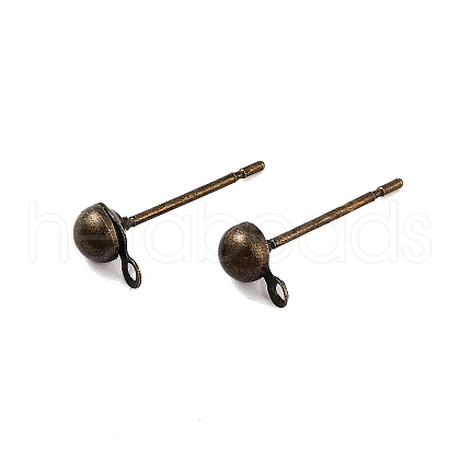 Rack Plating Brass Stud Earring Findings KK-S379-30AB-1