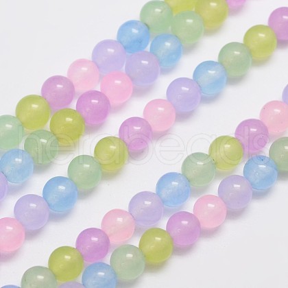 Natural & Dyed Malaysia Jade Bead Strands X-G-A146-6mm-A30-1