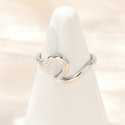 Brass Adjustable Cuff Rings for Women RJEW-B132-03P-1