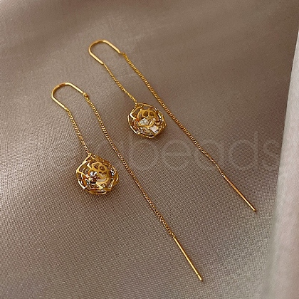 Alloy Rhinestone Earrings for Women WG80053-24-1