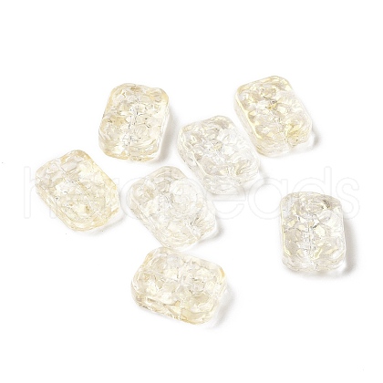 Transparent Spray Painted Glass Beads GLAA-I050-08A-1