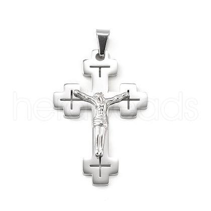 304 Stainless Steel Big Pendants STAS-R171-02P-1