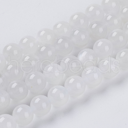 Natural White Moonstone Beads Strands G-G559-6mm-1