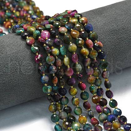 Natural Tiger Eye(Dyed & Heated) Beads Strands G-K389-B77-01-1
