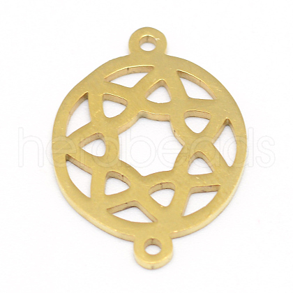 PVD Vacuum Plating 201 Stainless Steel Connector Charms STAS-T008-154-01-1