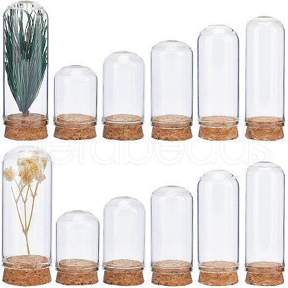 CRASPIRE 15Pcs 5 Styles Glass Dome Cover AJEW-CP0005-92-1
