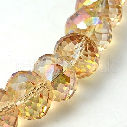 Electorplated Glass Beads X-EGLA-E005-12-1