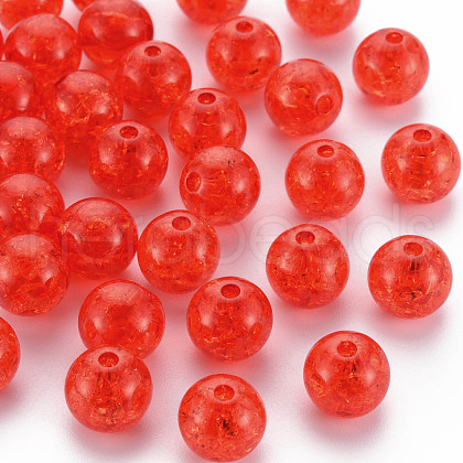 Transparent Crackle Acrylic Beads MACR-S373-66A-N08-1