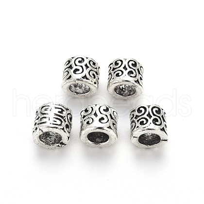 Tibetan Style Alloy European Beads TIBE-N006-70AS-LF-1