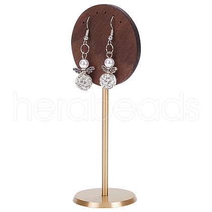 Walnut Wood Earring Display Stand EDIS-WH0029-88A-1