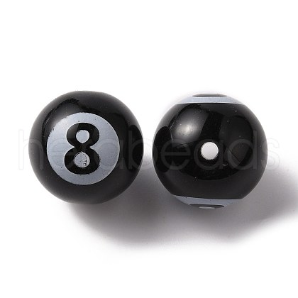 Sport Theme Opaque Resin Beads RESI-TAC0016-05-1