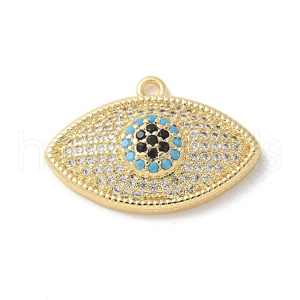 Brass Micro Pave Cubic Zirconia Pendants KK-P292-18G-1