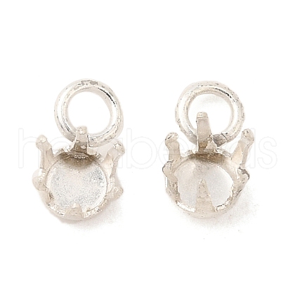 Ion Plating(IP) 304 Stainless Steel Charms Rhinestone Claw Settings X-STAS-U025-02A-S-1