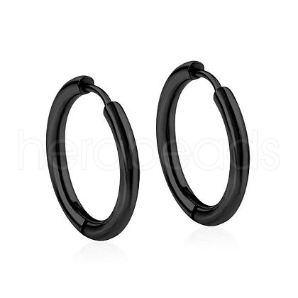 Stainless Steel Hoop Earrings PW-WG73897-10-1