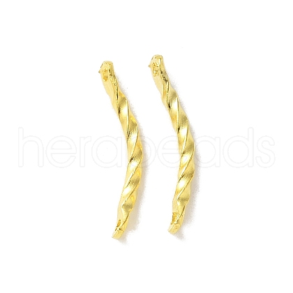 Brass Twist Tube Beads KK-U057-06G-1