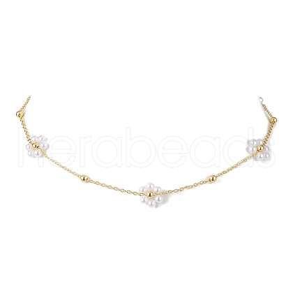 ABS Imitation Pearl Beads Necklaces NJEW-JN04733-1