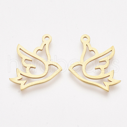 201 Stainless Steel Pendants STAS-T045-43G-1