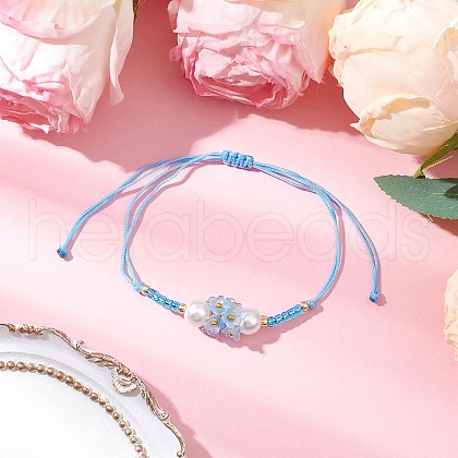 Adjustable Nylon Cord Braided Beads Bracelets BJEW-MZ00170-06-1