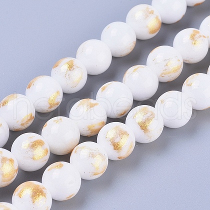 Natural Jade Beads Strands G-F670-A18-10mm-1